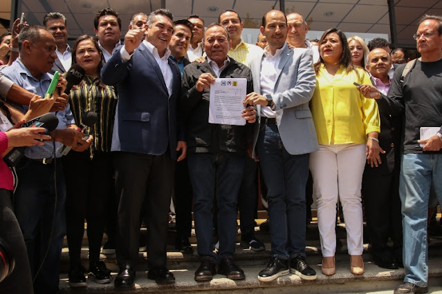 PRI, PAN y PRD acuden al INE para formalizar el proceso del ‘Frente Amplio por México’