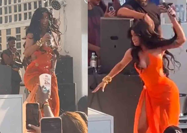 Policía investiga a Cardi B tras lanzar un micrófono durante un concierto en Las Vegas Cardi B posando para una fotografía.