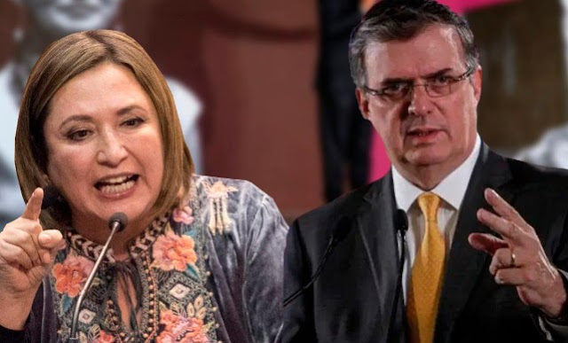 Xóchitl Gálvez sugiere sumar a Marcelo Ebrard a su campaña si pierde contienda de Morena Xóchitl Gálvez y Marcelo Ebrard en evento.