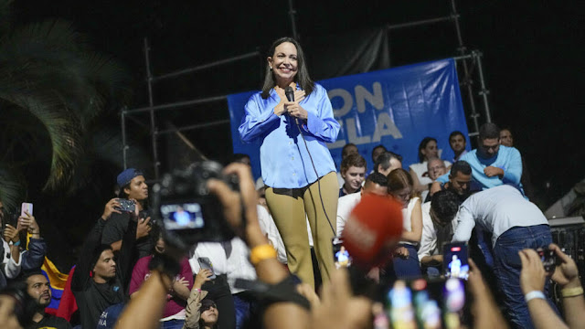 María Corina Machado gana las primarias de la oposición en Venezuela María Corina, retrato en primer plano.