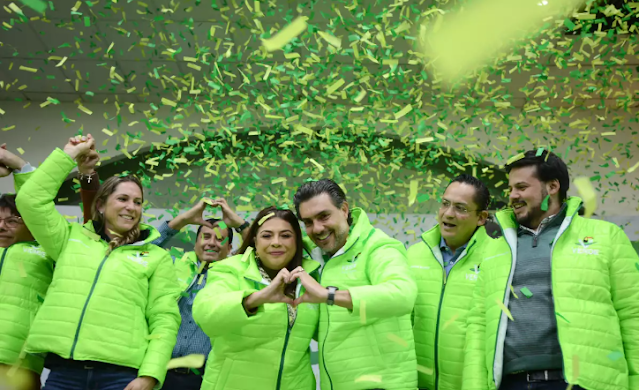 PVEM nombra a Clara Brugada como precandidata única a la Jefatura de Gobierno de la CDMX Logotipo del Partido Verde Ecologista de México.