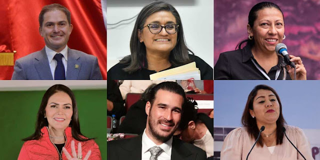 Grupo de candidatos en un evento político.