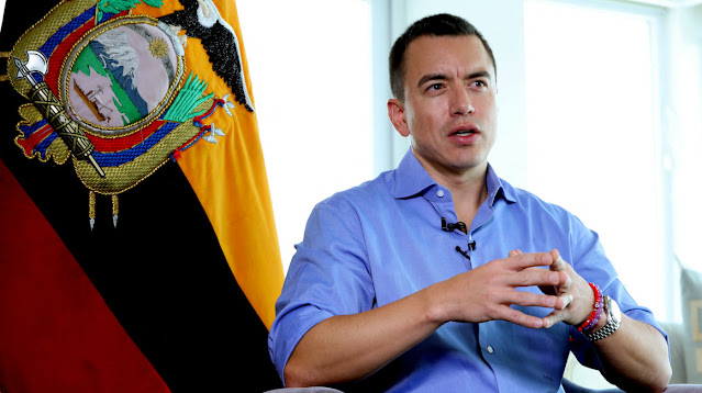El presidente de Ecuador asegura que están ganando la batalla contra el crimen organizado Retrato de Daniel Noboa.