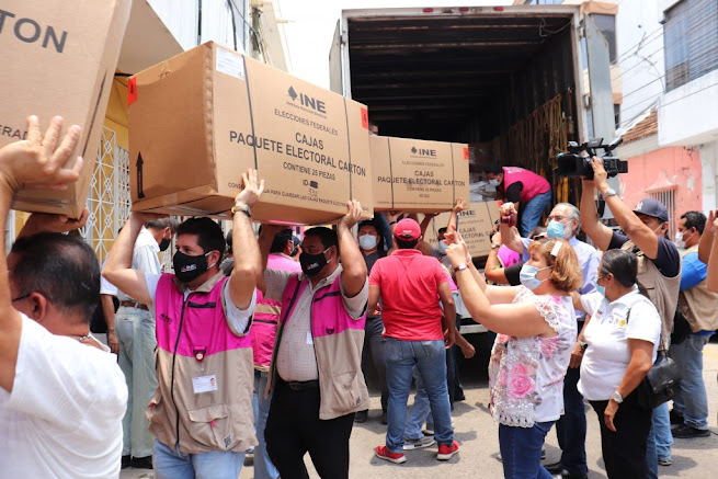 INE garantiza seguridad en la distribución de materiales electorales a nivel nacional Boletas electorales en formato tabular.