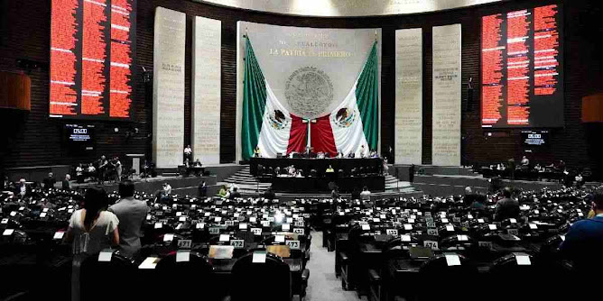 Edificio de la Cámara de Diputados en México.