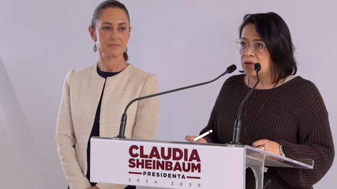Claudia Sheinbaum con su gabinete en 2024.