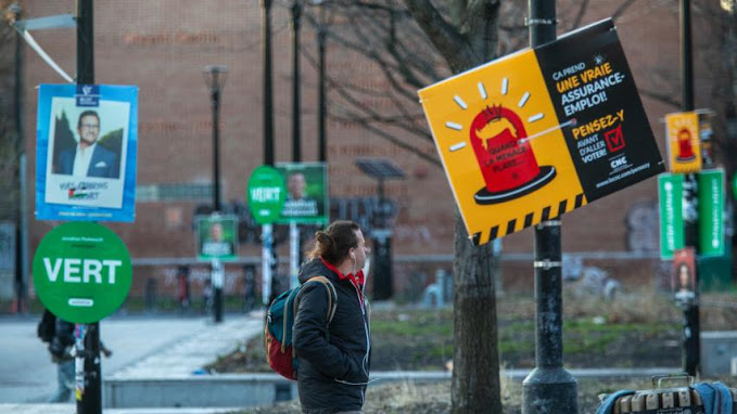 Canadá acude a las urnas para elegir a su próximo primer ministro Imagen abstracta con colores vibrantes y formas.