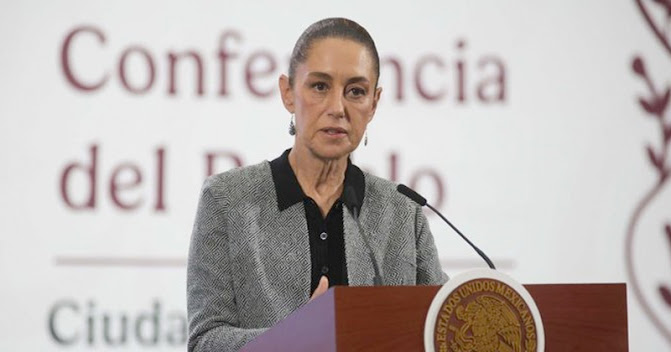 Claudia Sheinbaum en evento público.