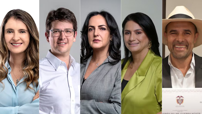 Colombia: Precandidatos del Centro Democrático suspenden campañas tras atentado a Miguel Uribe Imagen abstracta con colores vibrantes y formas.