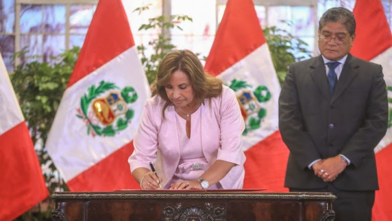 Celebración del sufragio con personas y banderas.