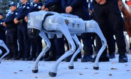 Policía de Guadalupe usa perros robot para seguridad en Estadio BBVA