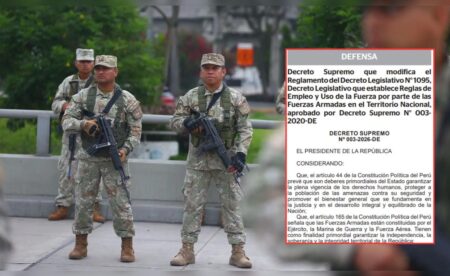 Perú exonera penalmente a militares en emergencias bajo nuevo decreto